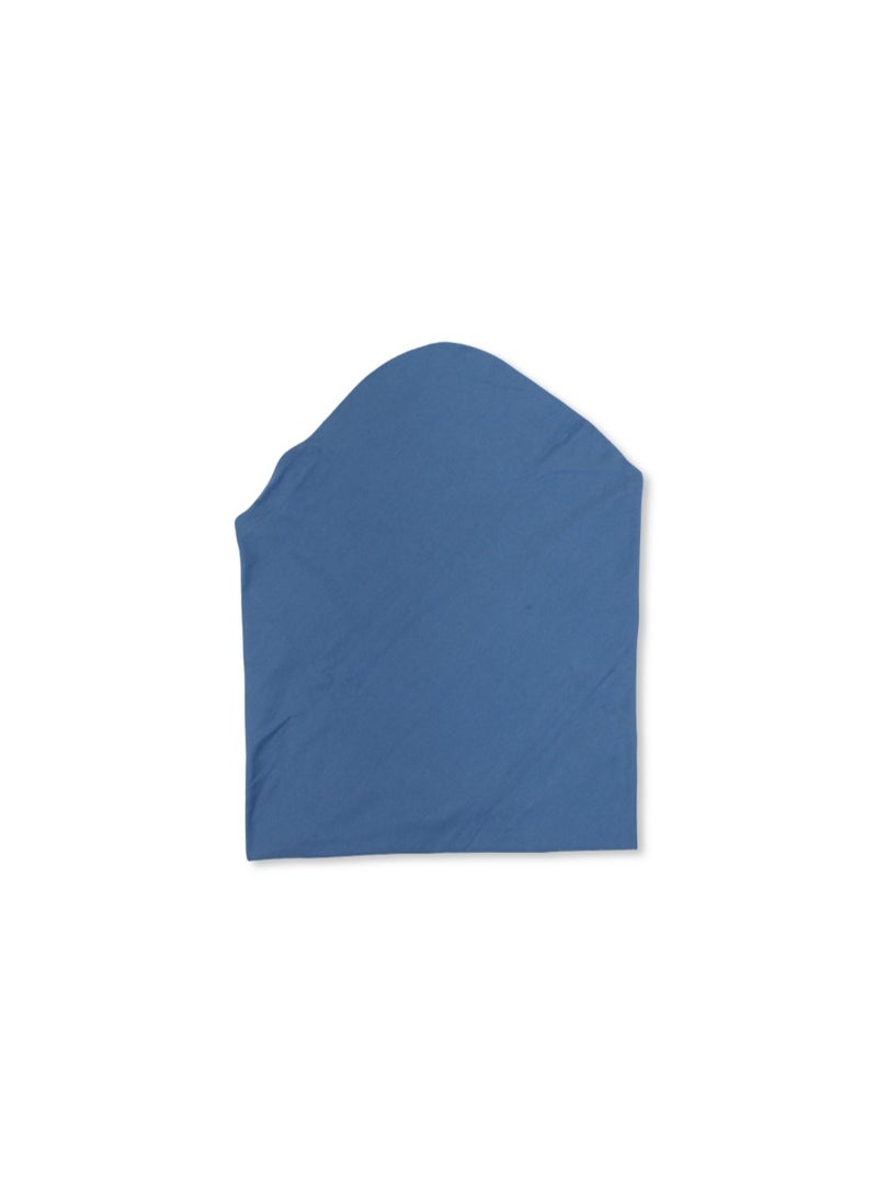 بيرسو بطانية أطفال قطنية – لون أبيض كريمي وأزرق نيلي بنقشة "دب لطيف" - Image 2